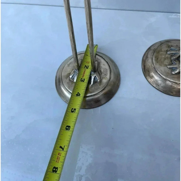 Vintage Collection Two Pair of Handmade Brass Flamingo golden Sz 16" - Picture 3 of 12